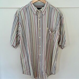 Vintage Striped Multicolor Men's Cotton Shirt